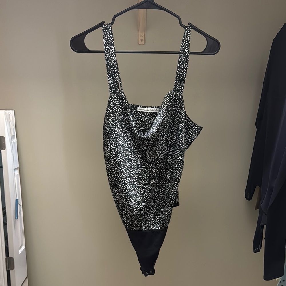 Black and White Speckled Bodysuit